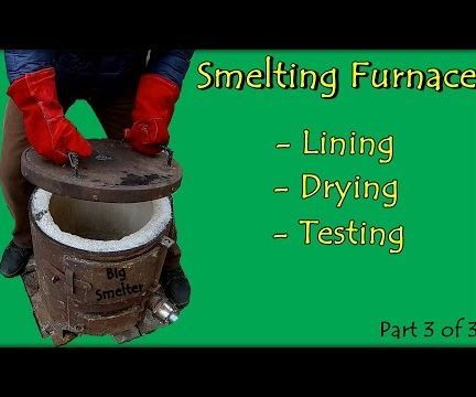 Big Smelter Project.  Smelting Furnace Lining, Drying,Testing - Part 3 of 3