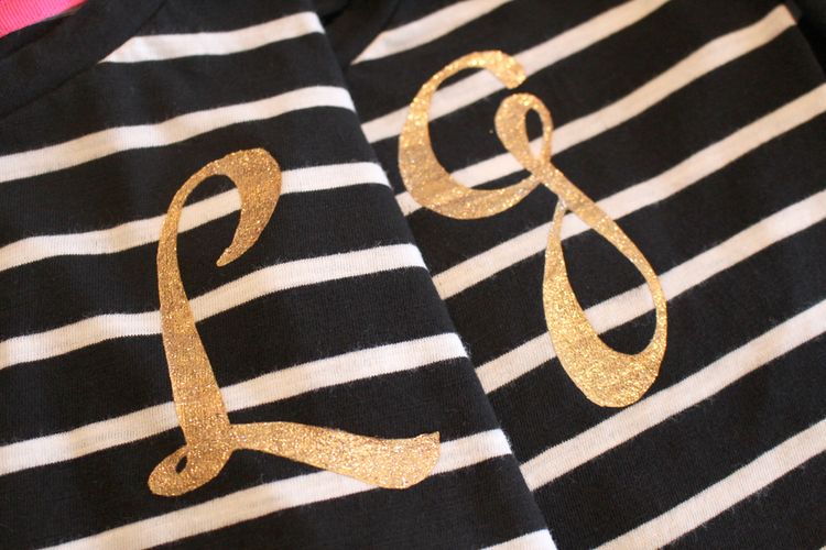 DIY: Make a Sparkly Monogrammed T-shirt