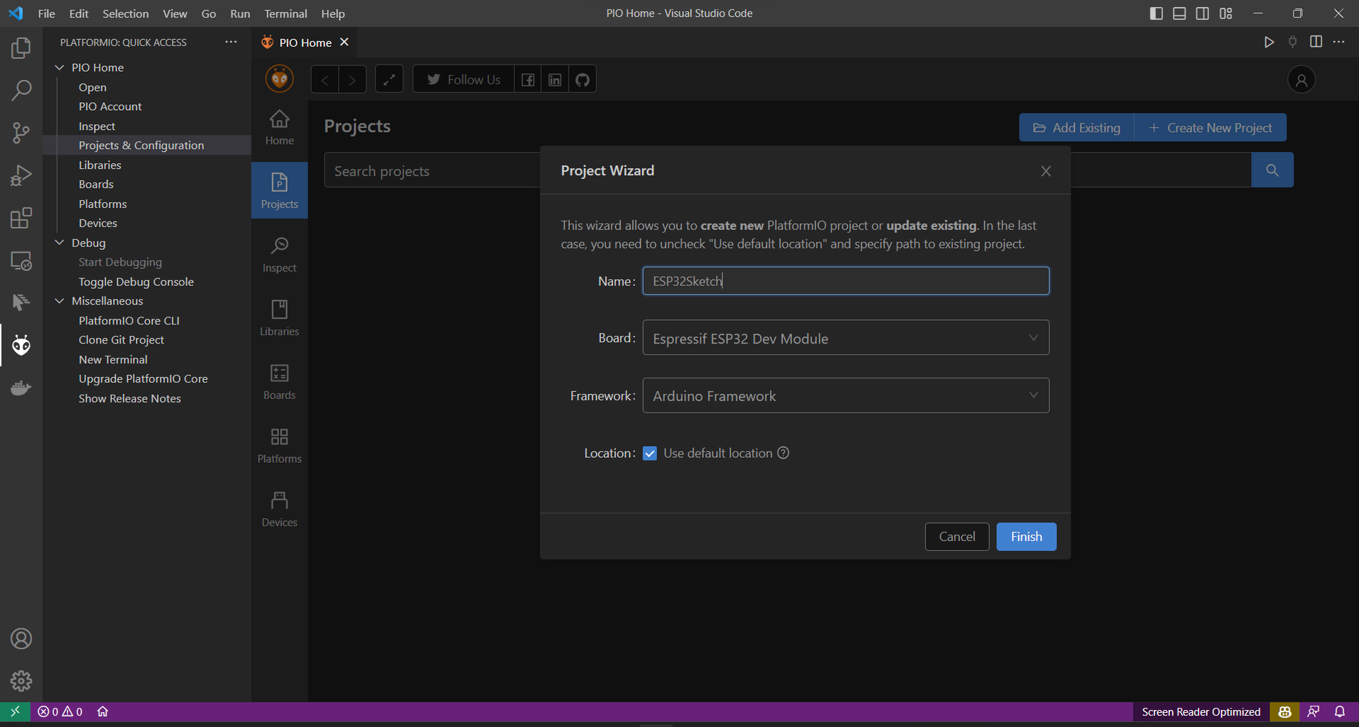 A Way to Run Arduino Sketch With VSCode PlatformIO Directly : 6 Steps ...