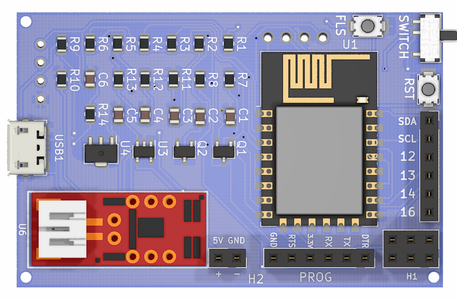 ESP8266 Development Board Battery and Solar Powered With OLED Display Sensor Integrated, LDO Voltage Regualtor and Battery Monitoring System