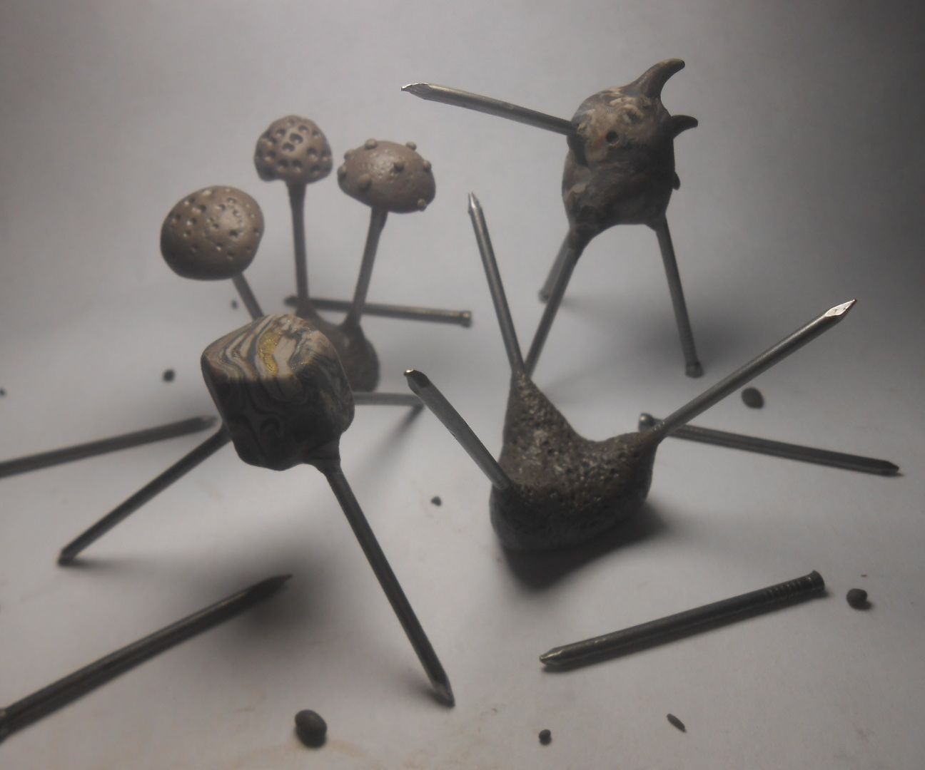 How to incorporate nails into polymer clay creations