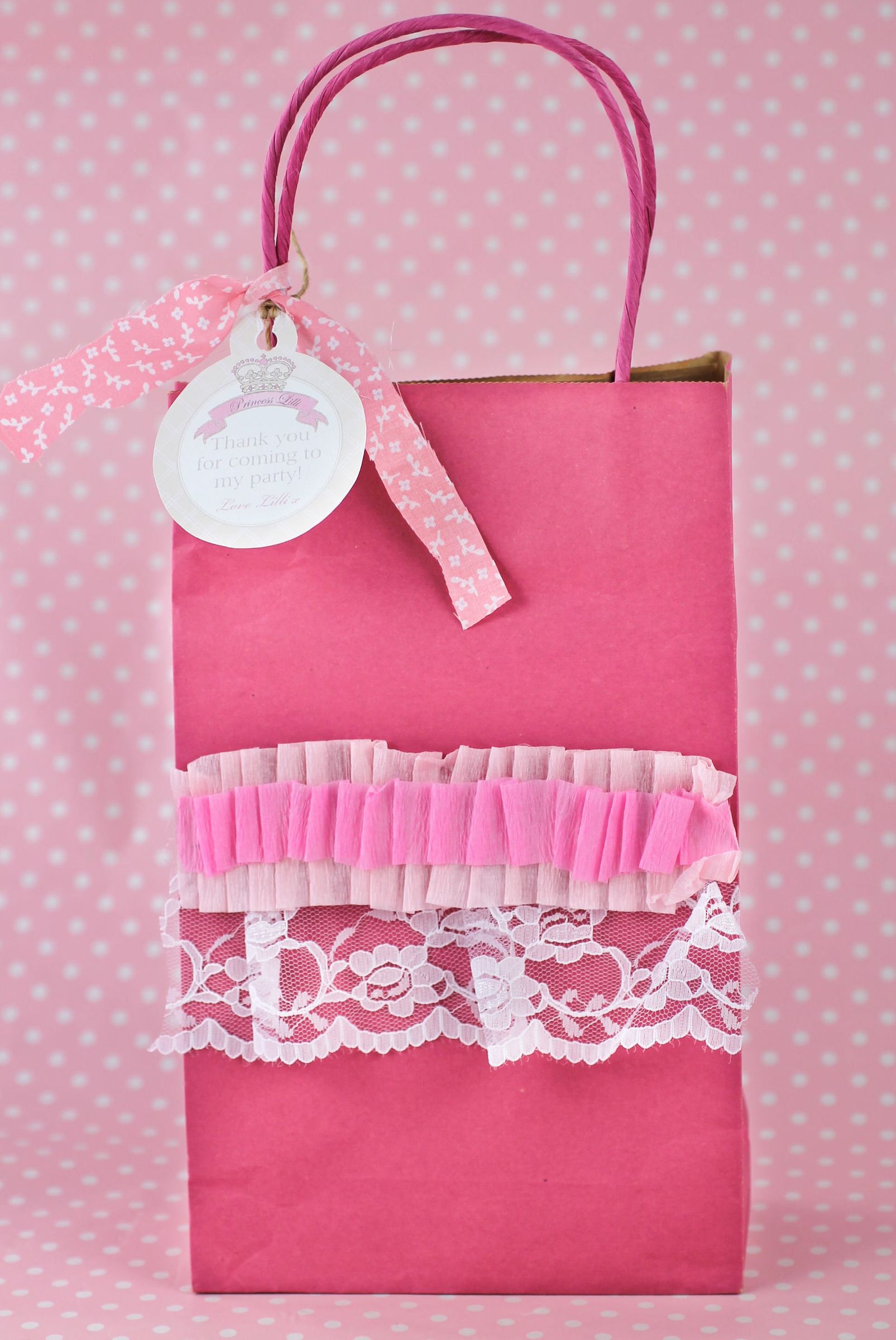 Easy Ruffled Gift bags