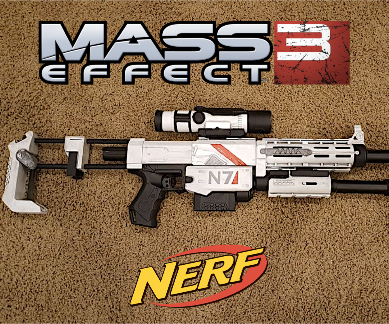 Mass Effect Modded Nerf Gun