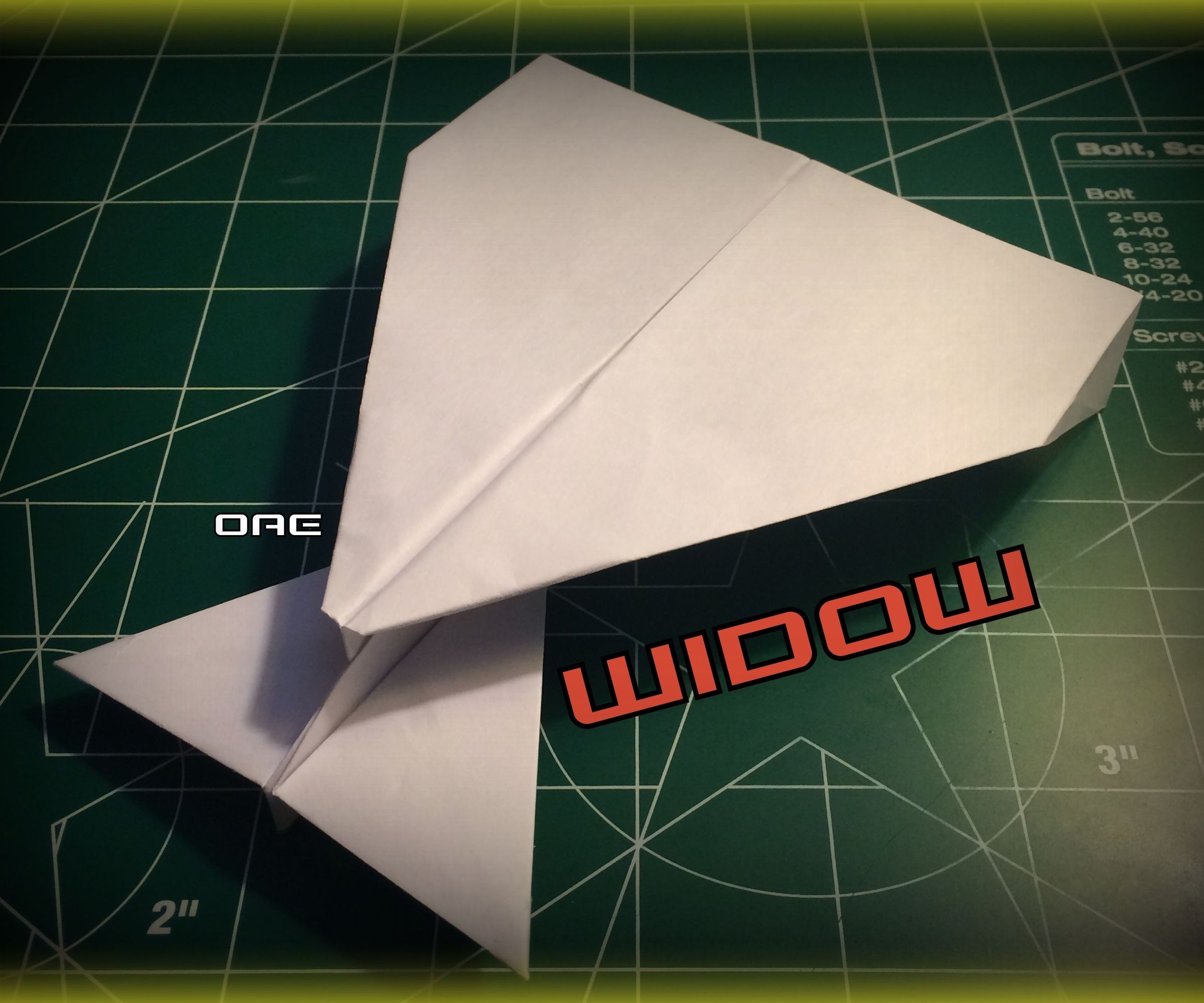 How to Make the Widow Paper Airplane