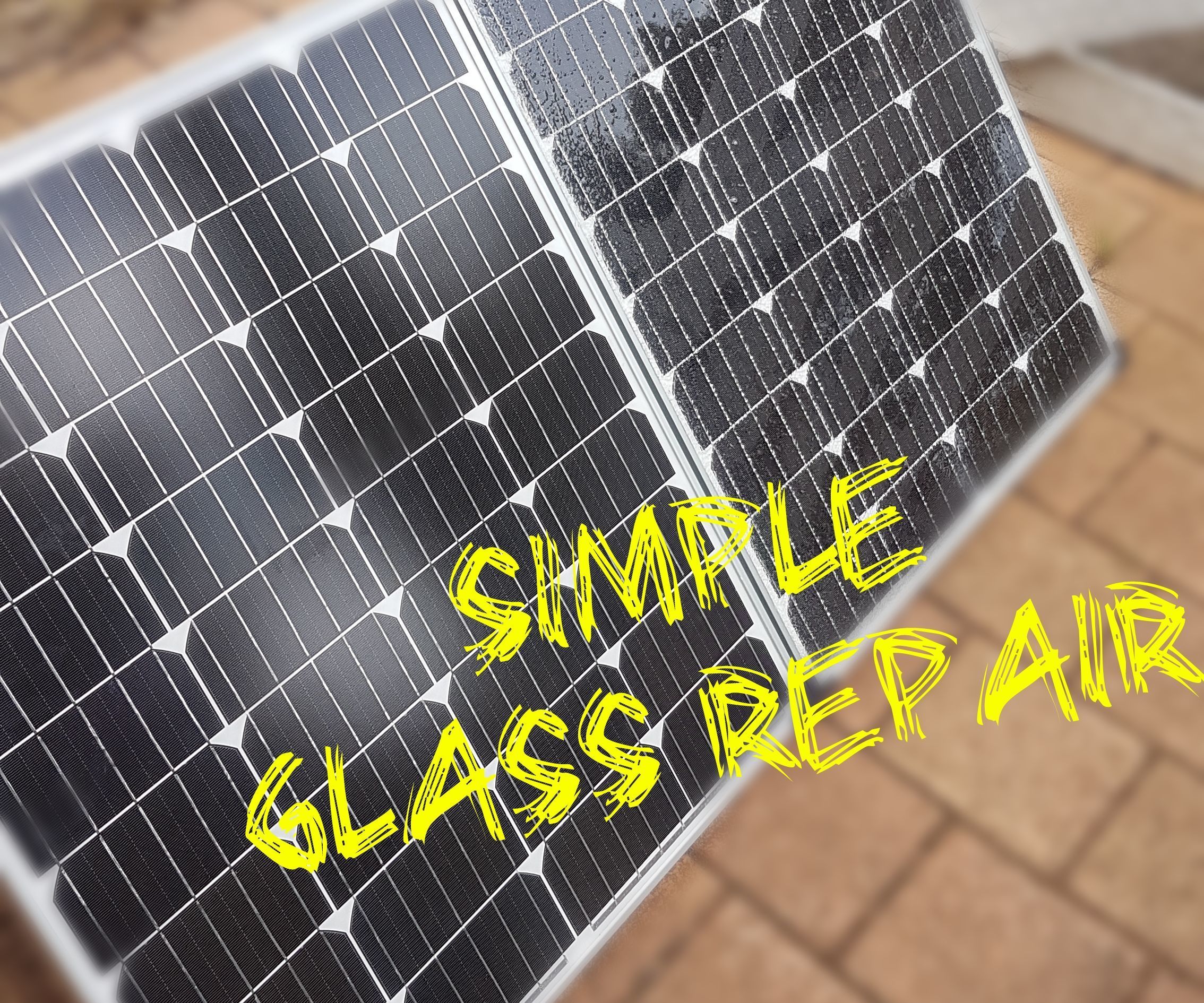 Broken Solar Panel Glass Repair (Simple)