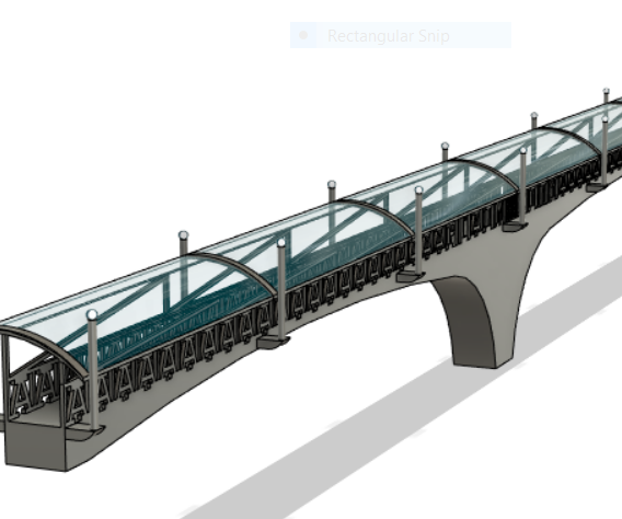 Fusion 360 Modeled Pedestrian Bridge Project