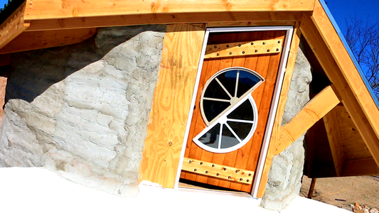 Homemade Wood Door for Upper Patio Deck