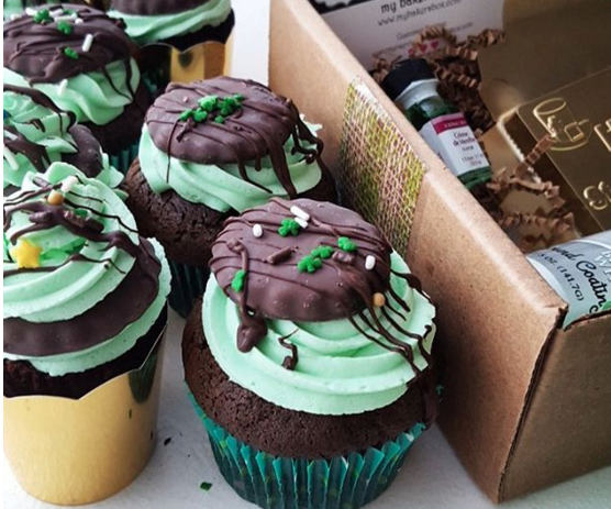 St. Patrick's Day Mint Chocolate Cupcakes
