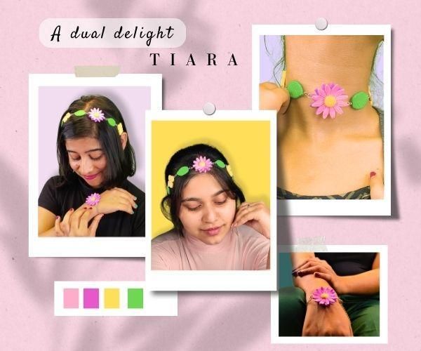 2 in 1 Jewelry - a Convertible Tiara and Choker Chain Using Air-Dry Clay