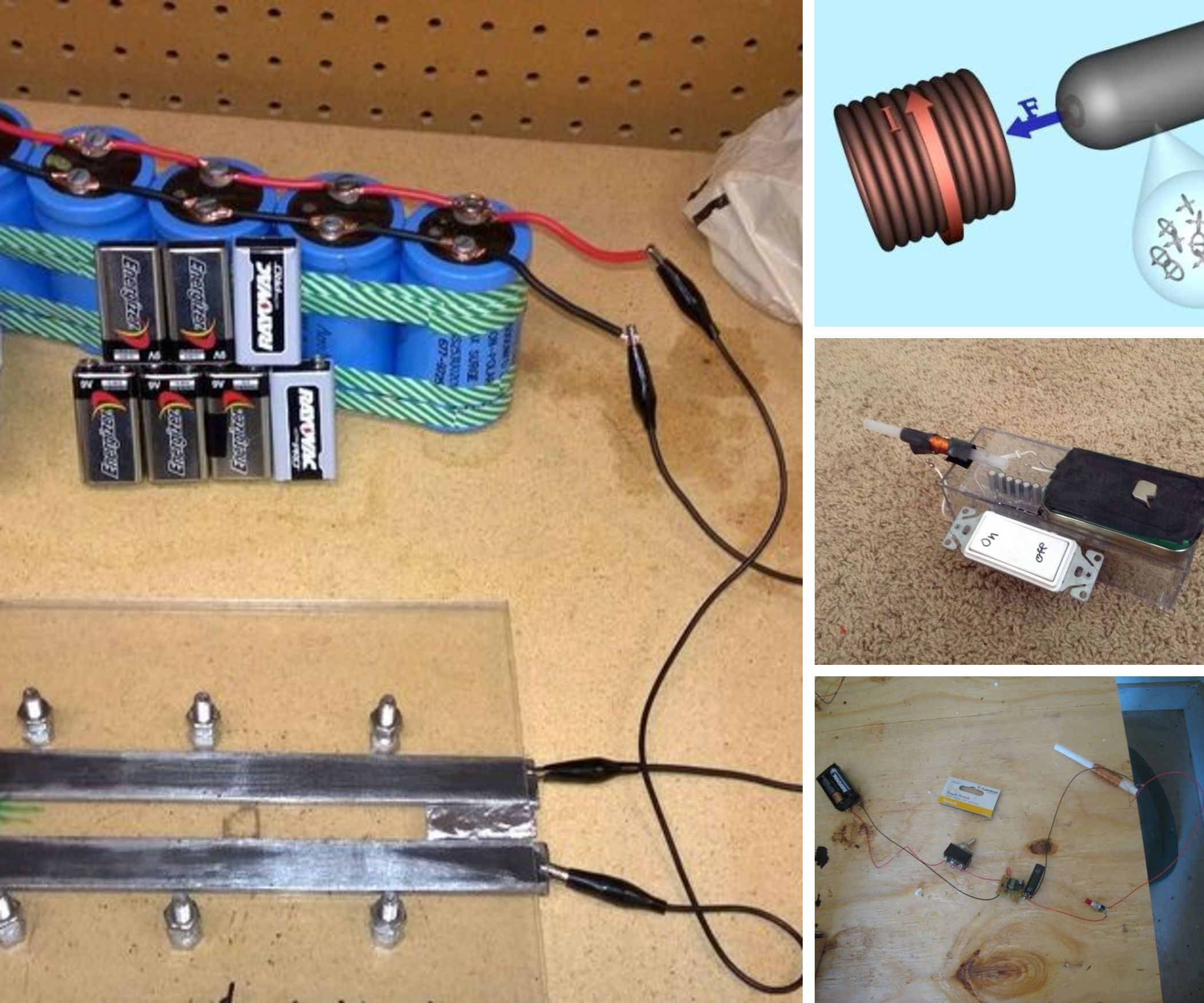 Rail Gun Electromagnetics in Kinetics 
