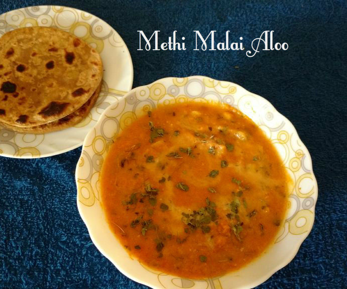 Methi Malai Aloo (Potato in Fenugreek and Cream)