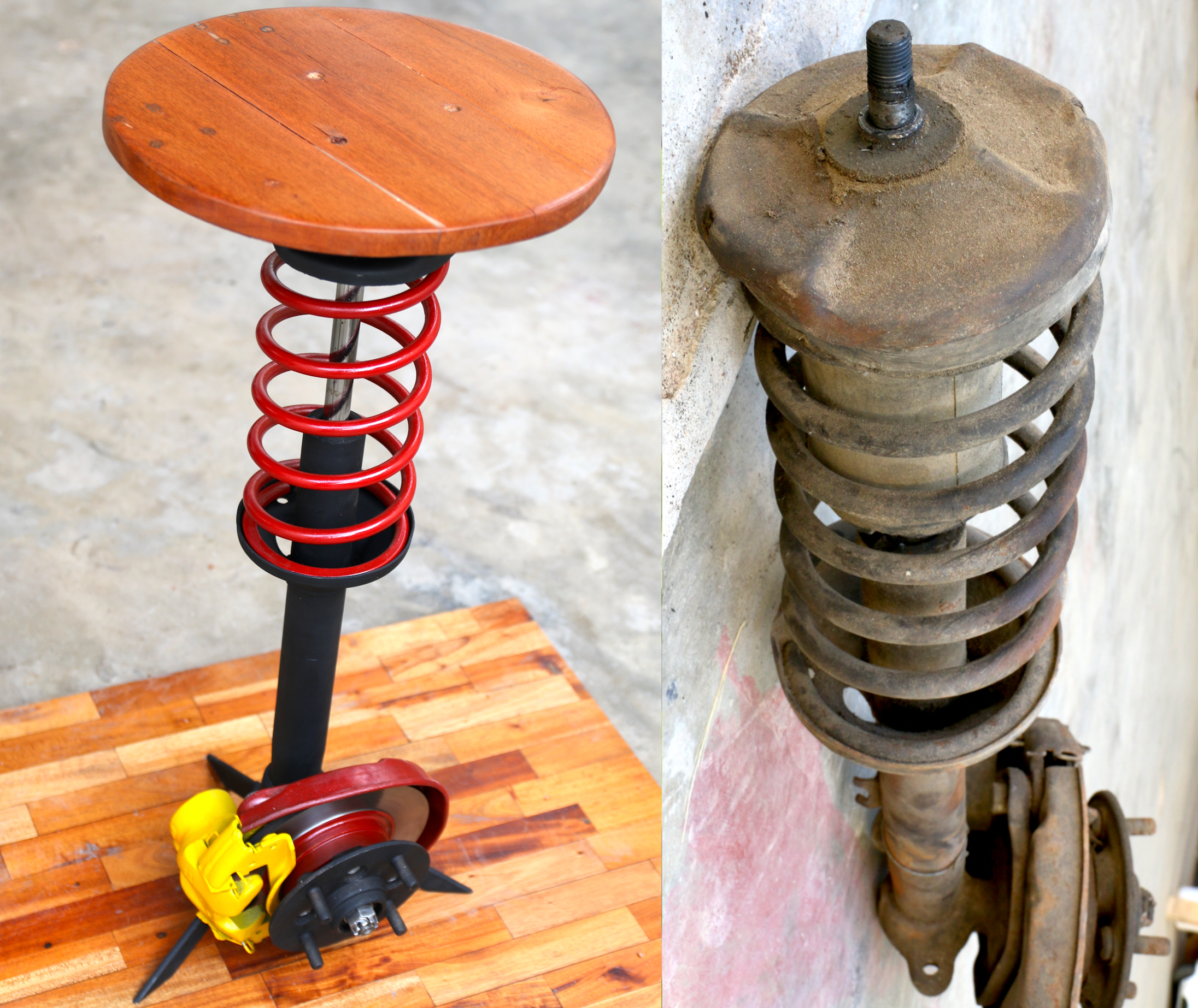 DIY Shock Absorber Stool 9 Steps (with Pictures) Instructables