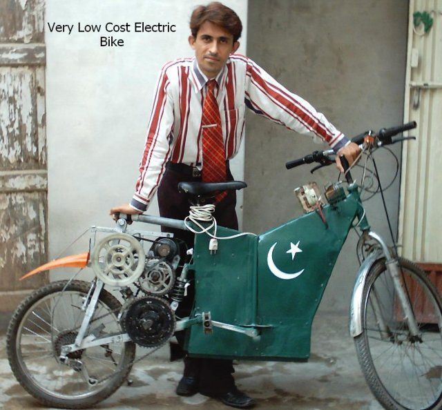 Poor Man's Electric Bike Made by Recycled Materials From Junkyards.