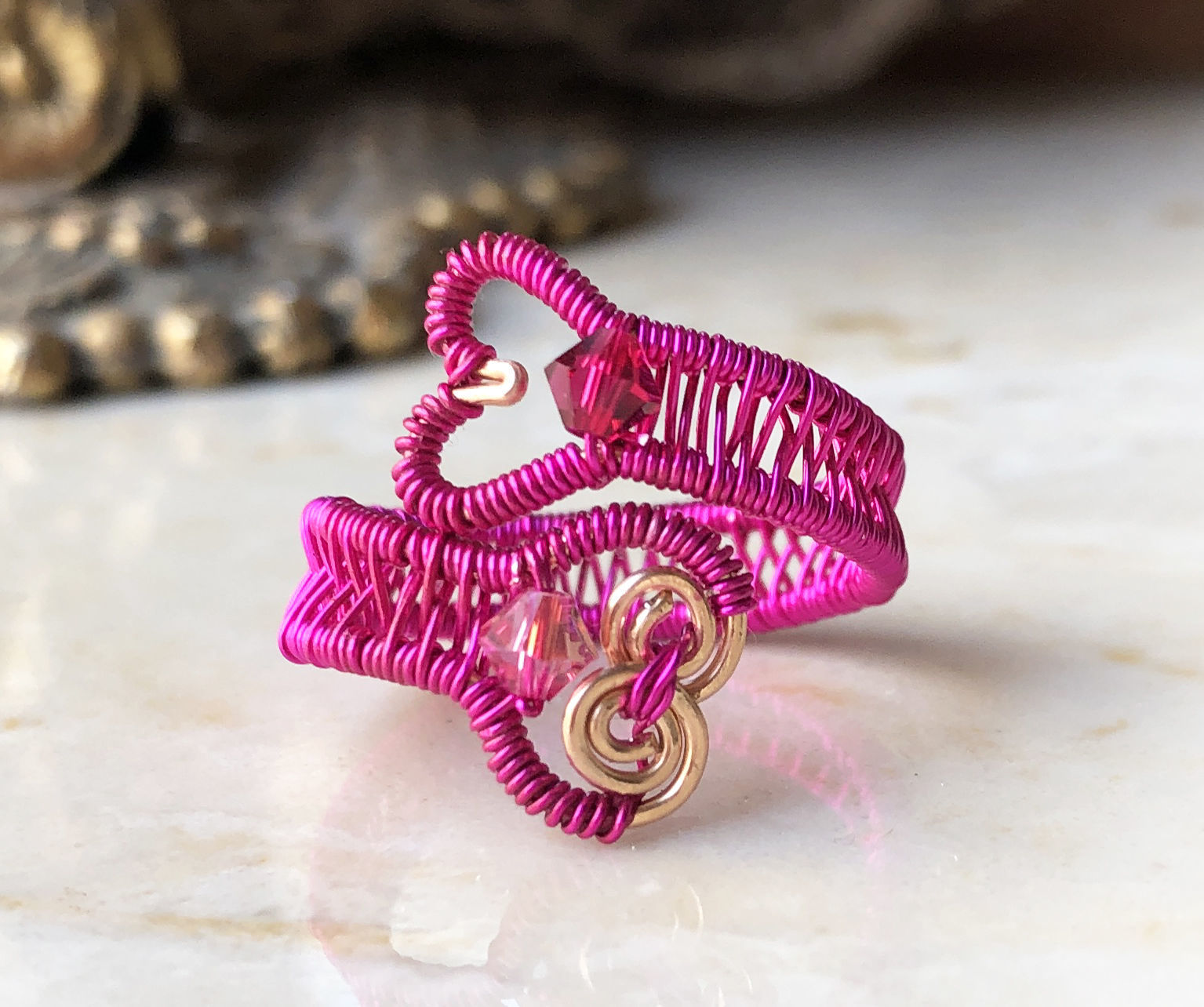 Wire Weaving Basics - Heart Ring