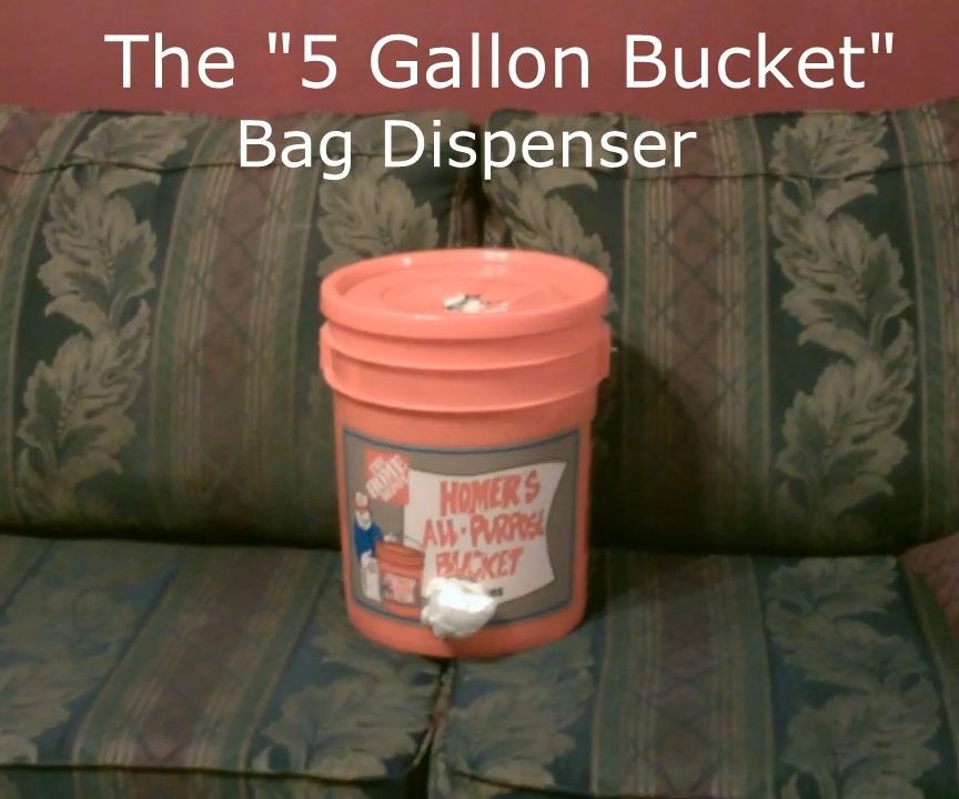 The (5 Gallon Bucket) Bag Dispenser/Recycler DIY ~store/reuse/recycle