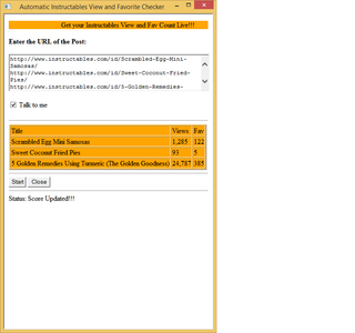Automated Instructable Views and Favorites Checker Tool