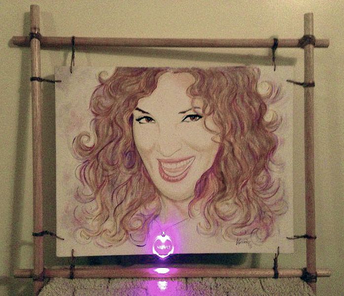Purple Infused Painting With Handmade Frame