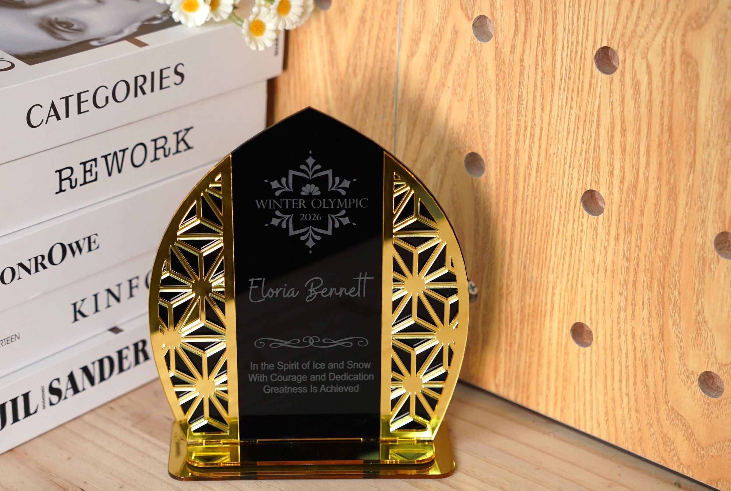 Laser Cutting Winter Olympic Trophy