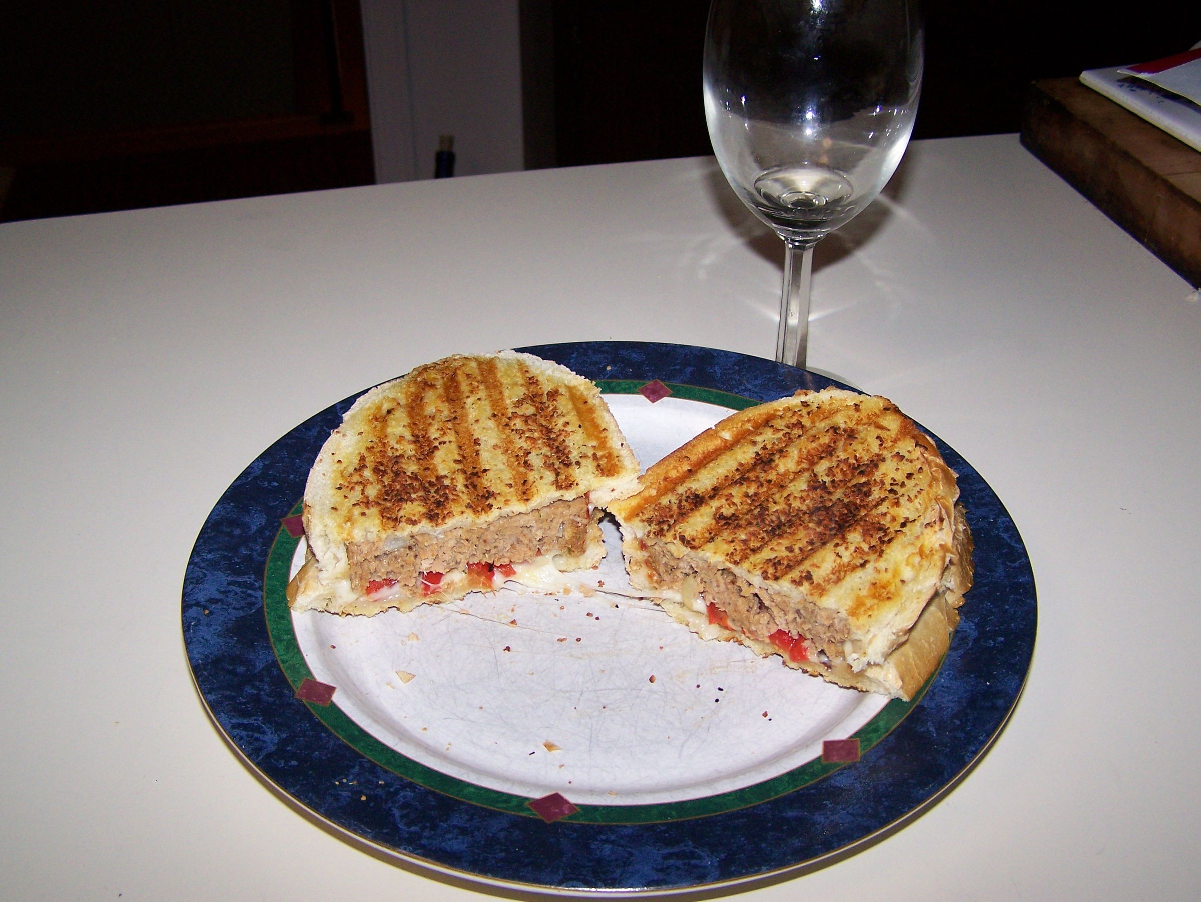 Meatloaf Pannini on Garlic Sourdough