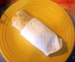 Left Over Breakfast Burito (red Beans & Rice)