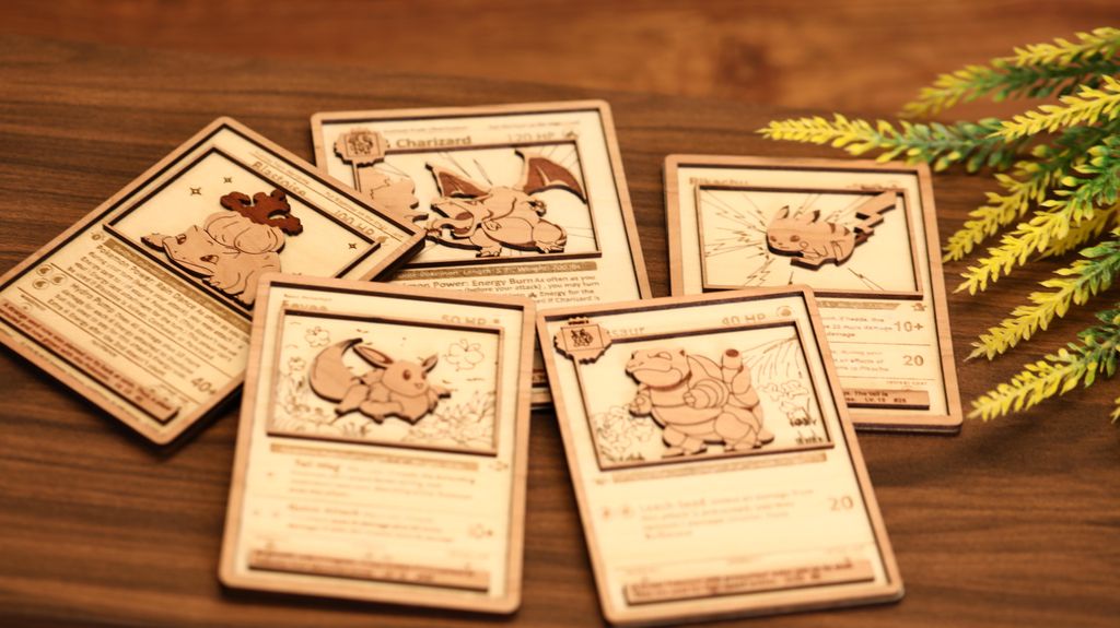 Pokmon Wooden Cards | Laser Cut, Wood Craft, Pokmon : 4 Steps (with Pictures) - Instructables Pokmon Wooden Cards | Laser Cut, Wood Craft, Pokmon : 4 Steps (with Pictures) - Instructables