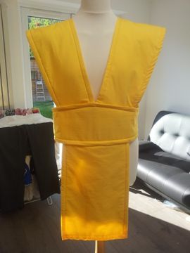 Costume Ninja Scorpion Mortal Kombat - Gilet Tabard Jaune + Ceinture (fabric US)