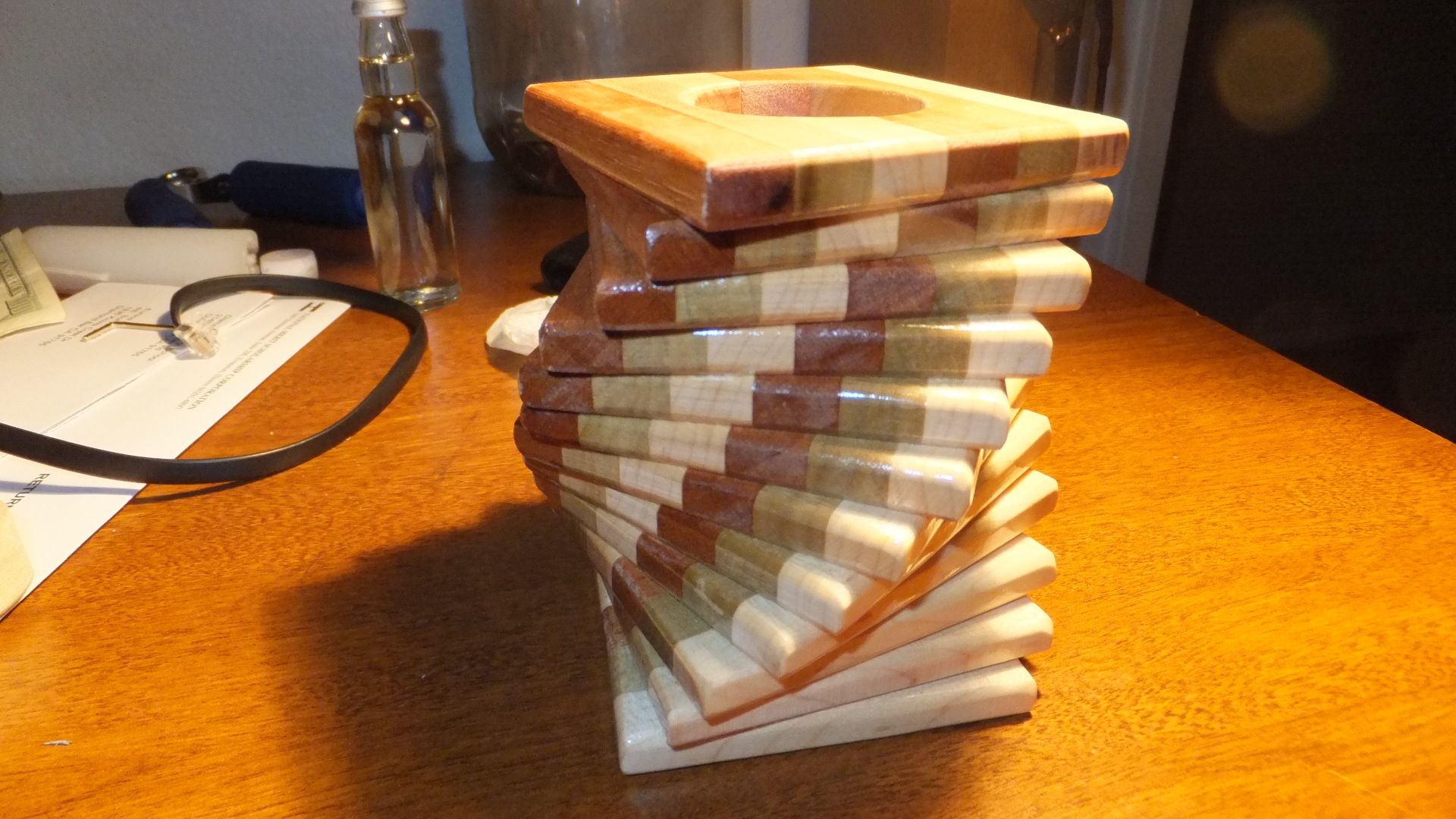 Corkscrew Layered Candle Holder