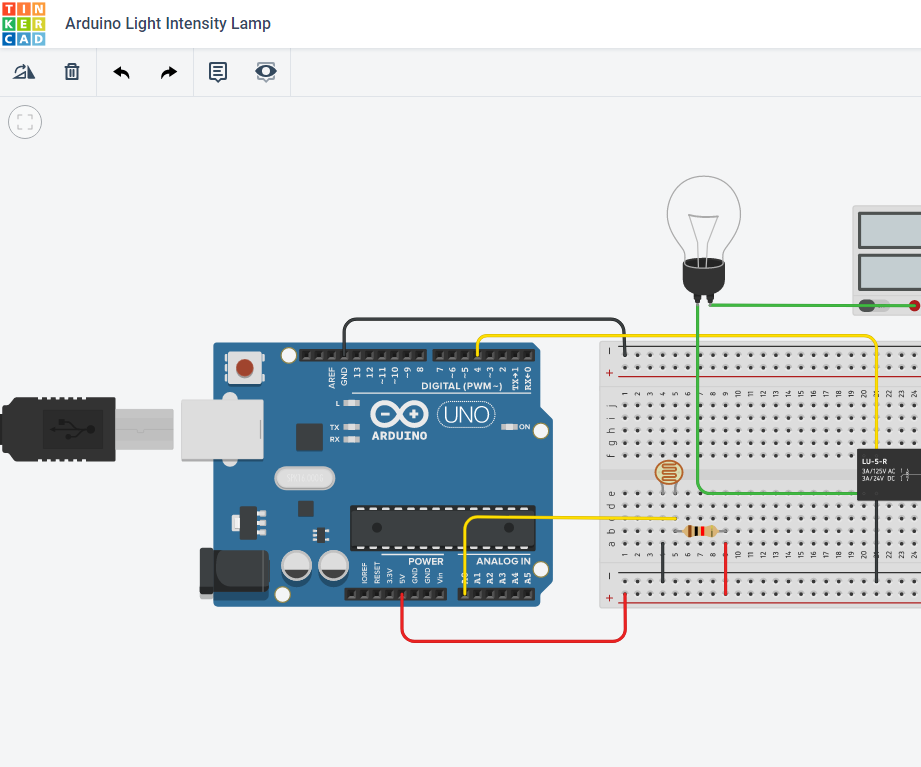 Arduino Light Intensity Lamp