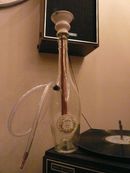 Home made wine bottle hookah