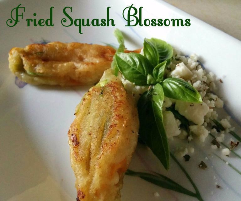 Fried Squash Blossoms Stuffed With Feta and Basil 4 Steps (with