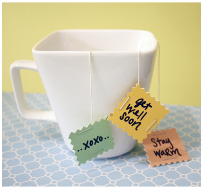 DIY: Paint Chip Tea Bag Tags