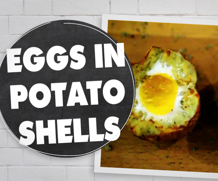 Eggs in Potato Shells
