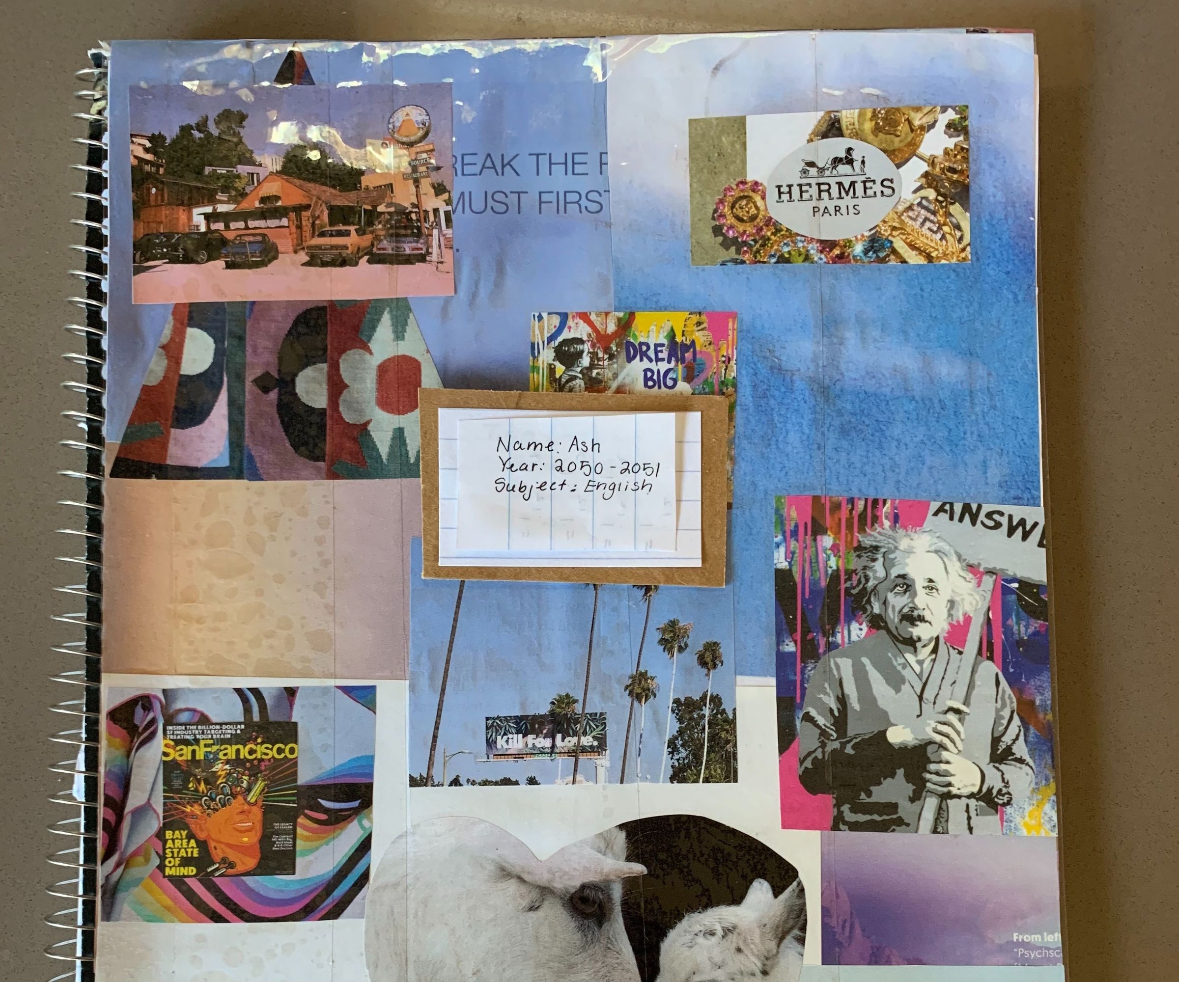 Making a Collage on a Notebook