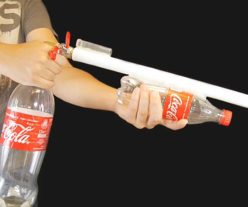 HOW TO MAKE AIR GUN FROM COCA COLA
