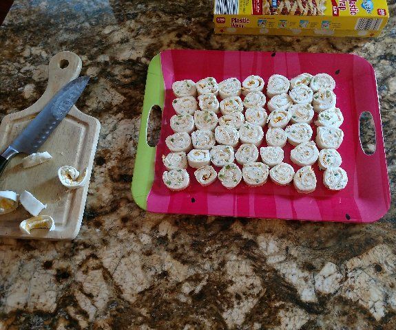Ranch and Green Pepper Pinwheels
