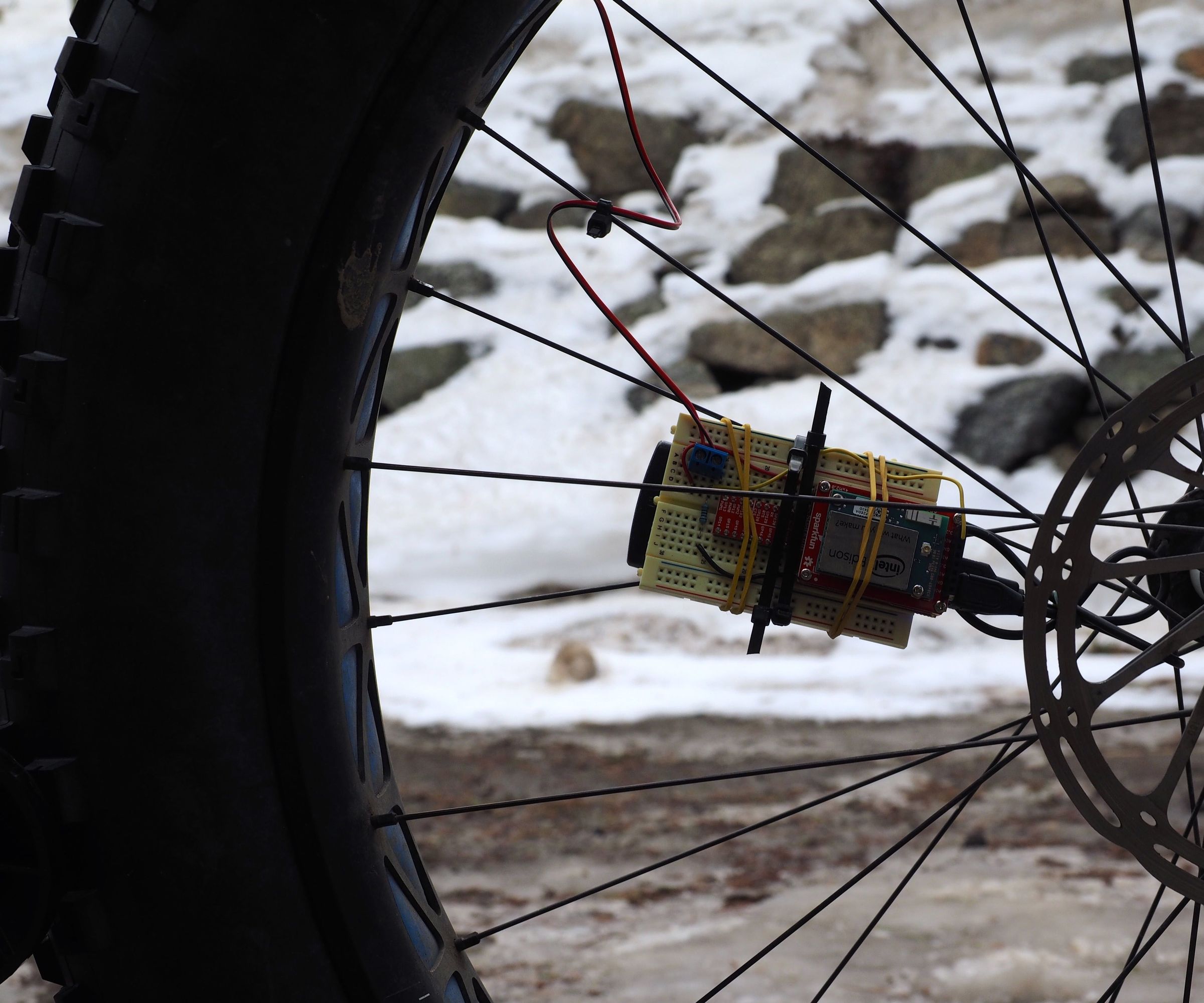 Intel Edison Fat Bike Tire Analyzer
