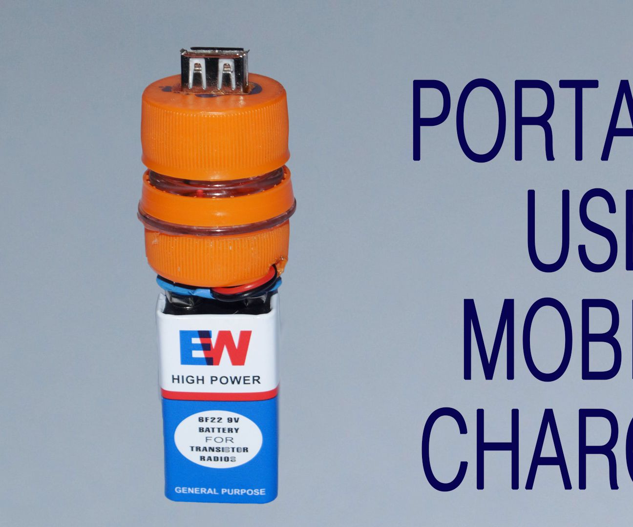 How to Make USB Mobile Charger Using 9V Battery
