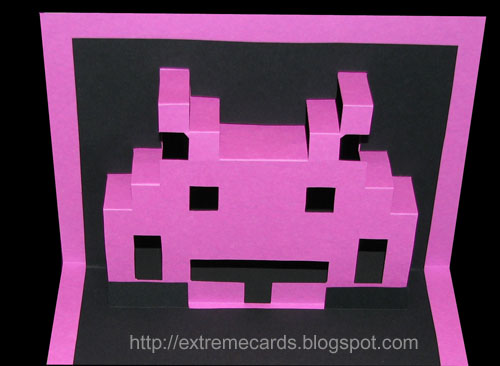 Space Invader Pop Up Card : 4 Steps - Instructables
