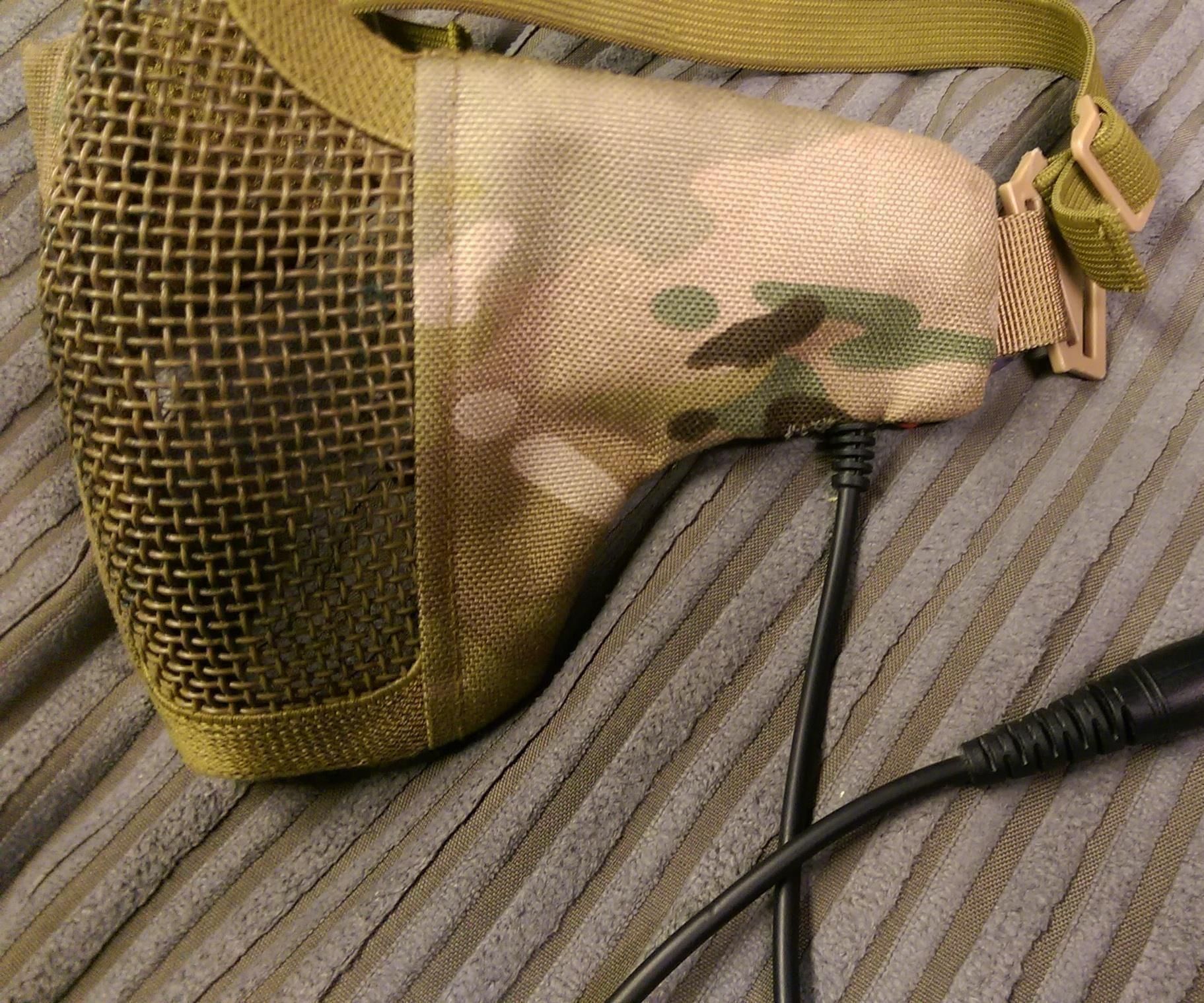 Airsoft Mask Integrated PTT (Push to Talk) Comms