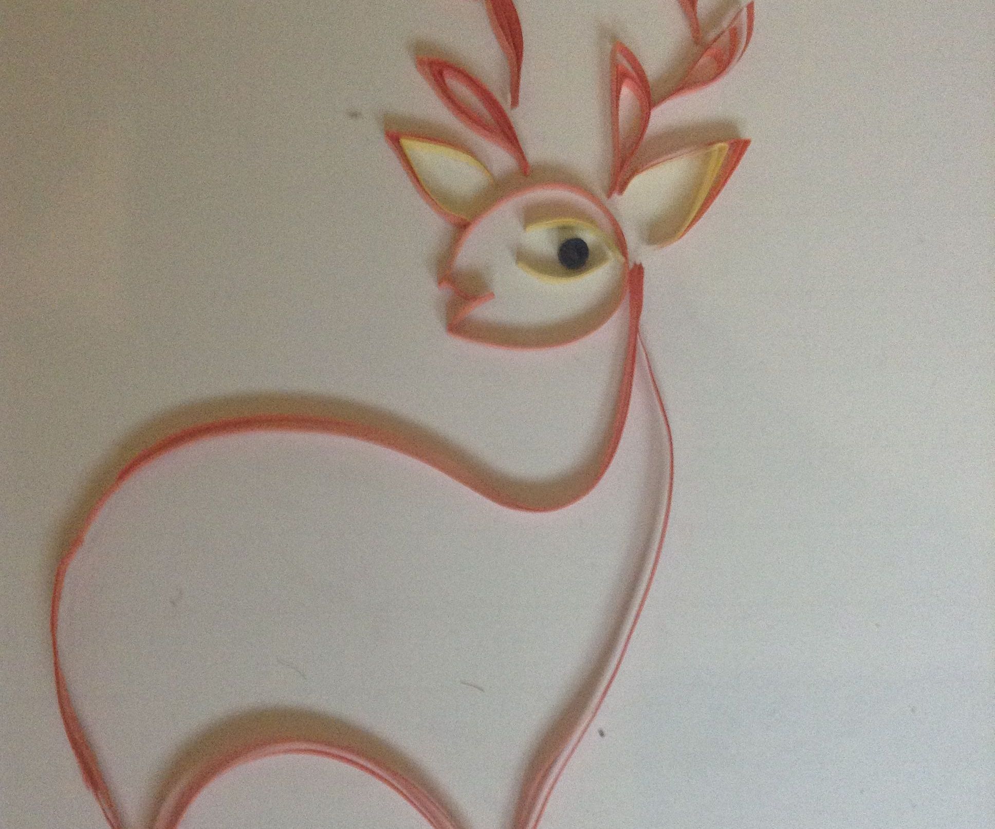 Valentine's Day Quilled Deer
