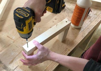 Assemble Back and Sides of Towel Rack.
