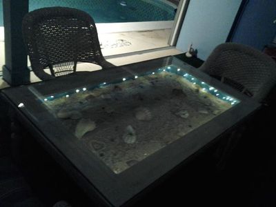 Out Side Beach Table With LED Lights