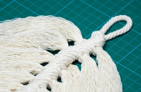 DIY Macramé Feather or Leaf | How to Make Rope Knot Ornaments : 8 Steps ...