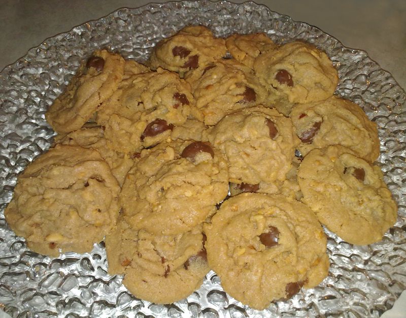 Chocolate Covered Raisin Peanut Butter Cookies