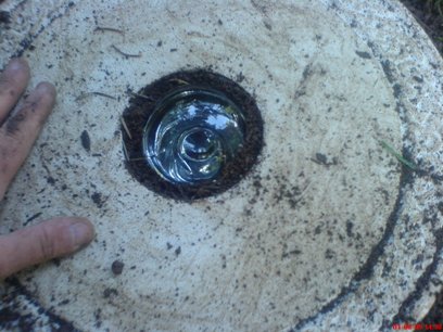 Grooved Stepping Stones With Lighting Construction