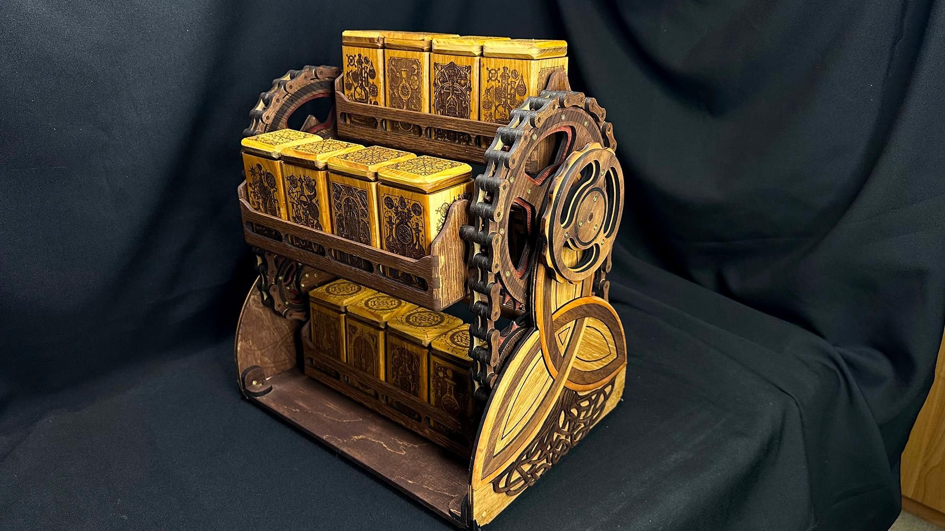 Wooden Vertical Carousel Spice Rack / Alchemy Design : 57 Steps (with ...