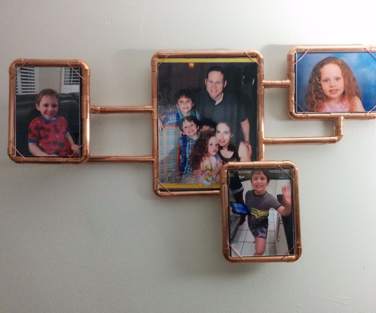 Copper Pipe Photo Frames