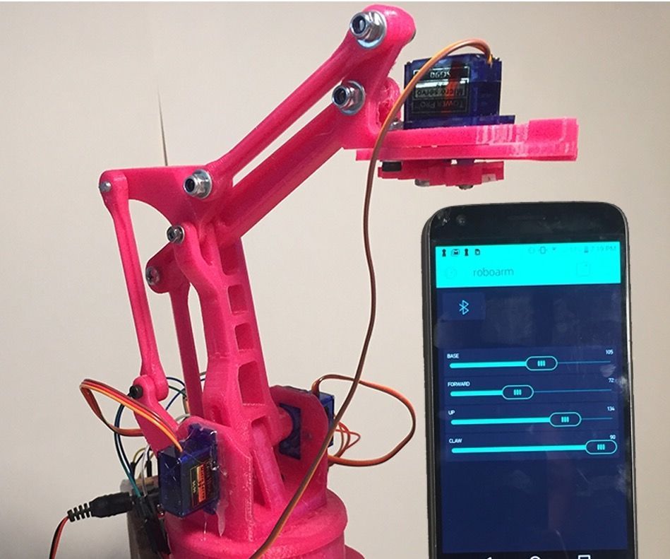 App Controlled Robotic Arm (Blynk)