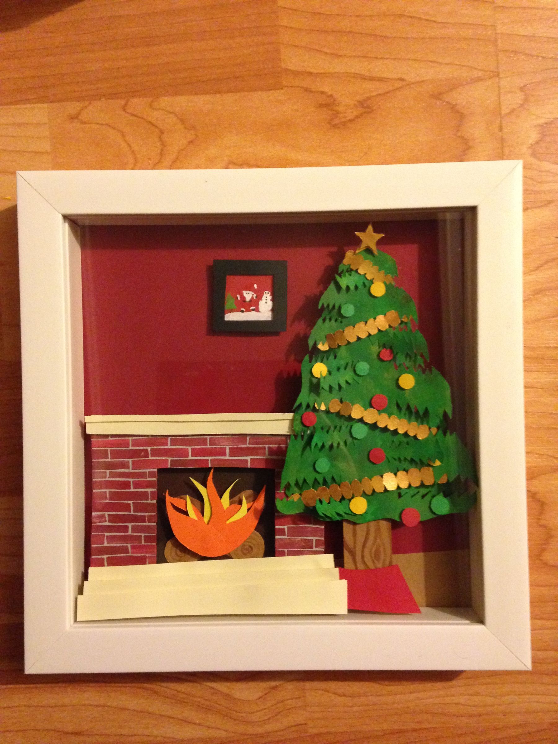 How to Make a Shadowbox Christmas Scene