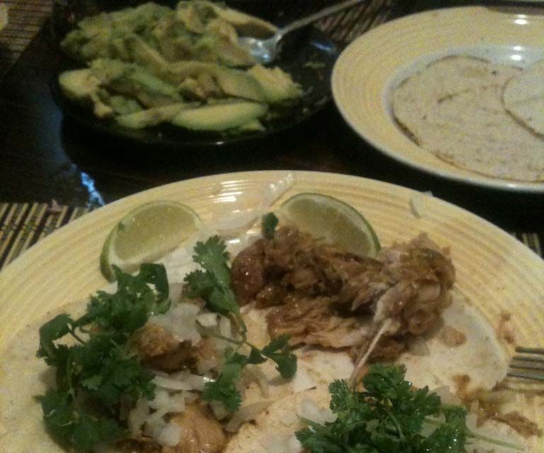 Chicken Chile Verde Tacos